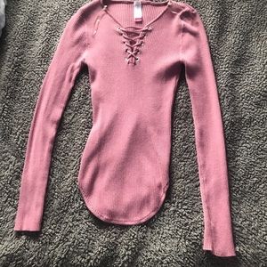 Mauve long sleeve top